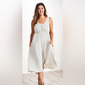 B&W Polka Dot Breastfeeding Swing Dress